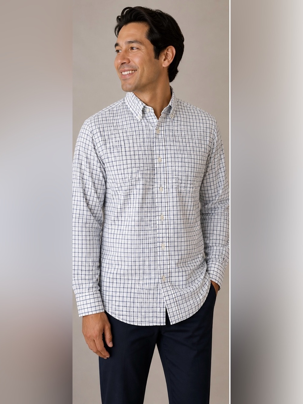Banana Republic Athletic Fit Wrinkle Resistant Dress Shirt Men’s Large Button Up